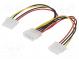 Kabel  napájecí  Molex vidlice,Molex zásuvka x2  0,15m