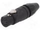 Zástrčka  XLR  zásuvka  PIN  5  přímý  na kabel  pájení  pocínovaný