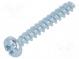 Vrut  pro plasty  4x25  Hlava  válcová  plochá,Torx®  1,2mm,TX20