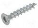 Vrut  do dřeva  4x25  Hlava  kuželová  Torx®  TX20  kalená ocel