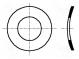 Podložka  pérová,vypouklá  M5  D=10mm  h=0,9mm  DIN  137A  BN  677