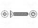 Vrut  5x16  Hlava  kuželová  Torx®  TX25  ocel  zinek  Øhlavy  9,2mm