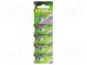 Baterie  alkalická  6V  A11  38mAh  nenabíjecí  Ø10x16mm  5ks.