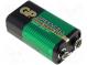 Baterie  zinko-uhlíková  9V  6F22  nenabíjecí  GREENCELL