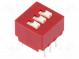 Переключатель  DIP-SWITCH  Кол-во секций  3  0,1A/50ВDC  Пол  2
