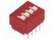 Переключатель  DIP-SWITCH  Кол-во секций  4  OFF-ON  0,025A/25ВDC