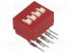 Переключатель  DIP-SWITCH  Кол-во секций  4  OFF-ON  0,025A/25ВDC
