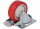 Pojezdové kolo  Ø  100mm  W  30mm  H  128mm  otočné s brzdou  250kg