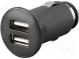 Automobilový napájecí zdroj  USB A zásuvka x2  černá