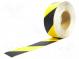 Páska  výstražná  žlutočerná  L  18,3m  W  102mm  Thk  1,05mm