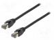 Patch cord  S/FTP  Cat 8.1  многопров  Cu  LSZH  черный  10м  26AWG