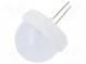 LED  20mm  bílá teple  750÷3000mcd  120°  Poč.výv  2  5÷20mA  3000K