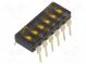 Přepínač  DIP-SWITCH  OFF-ON  0,025A/24VDC  pol  2  -40÷85°C  DBS