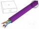 Провод  U/UTP  6  однопров  Cu  4x2x23AWG  LSZH  фиолетовый  100м