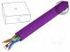 Vodič  U/UTP  6  drát  Cu  4x2x23AWG  LSZH  fialová  305m  Økab  6,3mm
