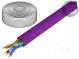 Vodič  U/UTP  6  drát  Cu  4x2x23AWG  LSZH  fialová  100m  Økab  6,8mm