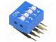 Přepínač  DIP-SWITCH  Počet sekcí  4  ON-OFF  0,05A/12VDC  pol  2