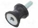 Виброамортизатор  M6  Ø  20мм  резина  Дл  19мм  Дл.резьбы  18мм
