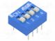 Přepínač  DIP-SWITCH  Počet sekcí  4  OFF-ON  0,025A/24VDC  pol  2