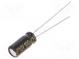 Kondenzátor  elektrolytický  low ESR  THT  100uF  10VDC  Ø5x11mm