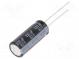 Kondenzátor  elektrolytický  low ESR  THT  220uF  63VDC  Ø10x25mm