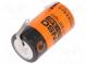 Baterie  lithiové  3,6V  D  13000mAh  Ø34,2x61,5mm  pájecí očka