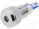 Kontrolka  LED  plochá  12VDC  Otv  Ø8mm  IP67  pájecí  mosaz