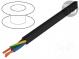 Провод  H05RR-F,OW  круглая  многопров  Cu  3G1мм2  резина  черный