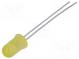 LED  5mm  žlutá  0,9÷2,1mcd  50°  2mA  1,8÷2,5V  Čelo  vypouklé