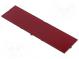 Front panel  without frame, with holder  translucent red