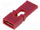 Jumper  pin strips  female  with holder  2.54mm  1x2  red
