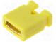 Jumper  pin strips  female  open  2.54mm  1x2  yellow