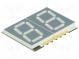 Zobrazovač  LED  SMD  sedmisegmentový  14,22mm  modrá  1,4-4mcd