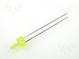 LED  2mm  žlutá  3÷8mcd  70°  Čelo  plochý  2,1÷2,5V  4,8x2,5mm  THT