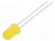 LED  5mm  žlutá  1÷3mcd  30°  2mA  1,85÷2,5V  Čelo  vypouklé