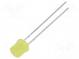 LED  5mm  žlutá  70÷120mcd  130°  20mA  1,6÷2,4V  Čelo  plochý