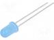LED  5mm  modrá  350÷600mcd  60°  20mA  2,6÷3,6V  Čelo  vypouklé