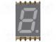 Zobrazovač  LED  SMD  sedmisegmentový  10mm  modrá  8,4-26,8mcd