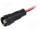 Kontrolka  LED  vydutá  220VDC  Otv  Ø11mm  IP40  vodiče 300mm