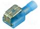 Faston  plochý  6,35mm  0,8mm  zásuvka  1,3÷2mm2  krimpovací  modrá