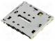 Connector  for cards  Micro SIM  without card tray  SMT  PIN  6