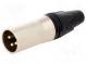 Zástrčka  XLR  vidlice  PIN  3  přímý  na kabel  pájení  16A  3,5÷8mm