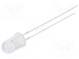 LED  5mm  bílá teple  2180÷3000mcd  30°  10÷15mA  12V