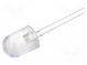 LED  10mm  bílá teple  14400÷18000mcd  30°  bez límce  2700-3200K