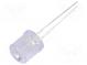 LED  10mm  bílá teple  1560÷2180mcd  100°  Čelo  plochý