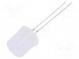 LED  10mm  oranžová  500÷750mcd  180°  Čelo  plochý  Rozteč  2,54mm
