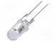 LED  5mm  červená  22000÷25000mcd  18÷20lm  40°  150mA  2,2÷2,6V