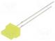 LED  obdélníkový  1,8x7,05mm  žlutá  150÷220mcd  30°  Čelo  plochý