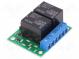 Modul  relé  Kanály  2  5VDC  max250VAC  10A  Upřep  max125VDC  GPIO