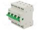 F&F PSA-463 Přepínač síť-agregát  Póly  4  230/400VAC  63A  IP20  Stab.pol  3